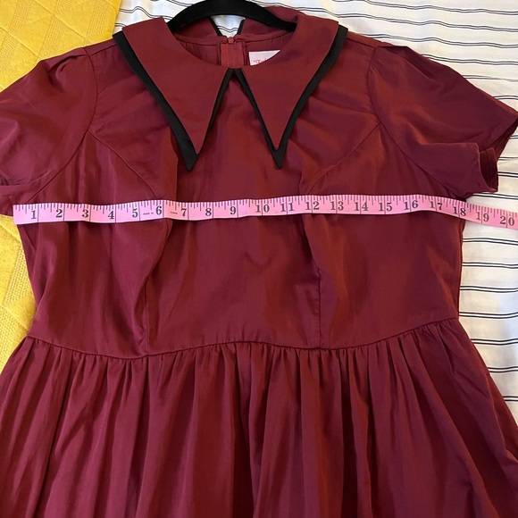 Tuesday of California NWT double dagger dress in oxblood - Picture 12 of 16